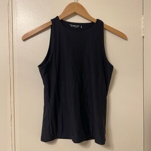 Abercrombie & Fitch Soft Matte Seamless High-Neck Tank Black Medium